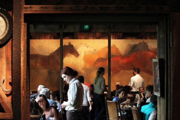 horse mural grill
