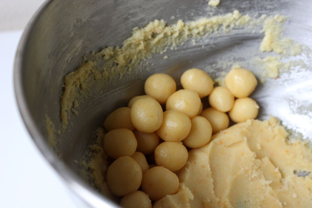 orange cookie dough balls