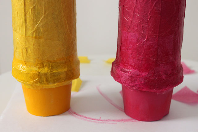 big yellow pink crayon draw moon