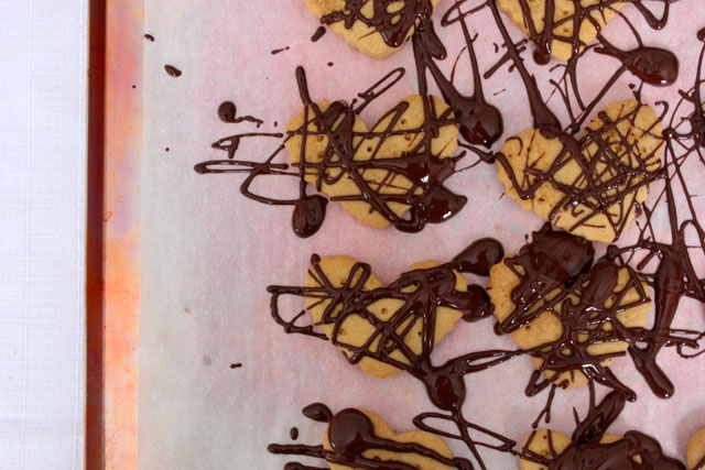graham hearts chocolate splatter