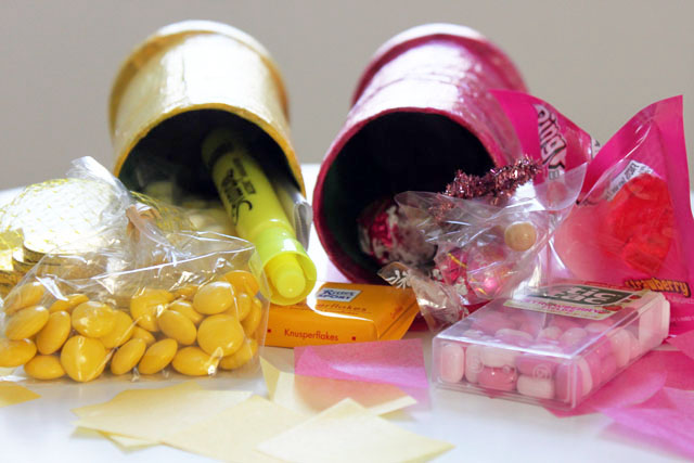 yellow and pink goodies