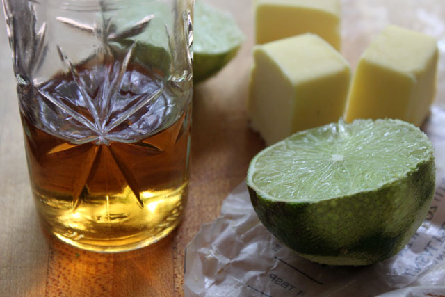 a bourbon lime butter