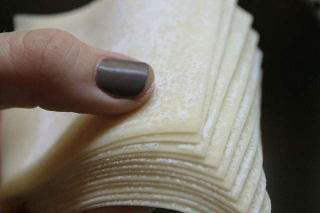 fan stack wonton wrappers