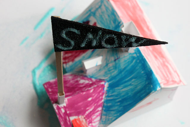 snow pennant on the roof