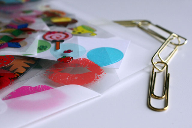 1 envelope of stickers and paperclips