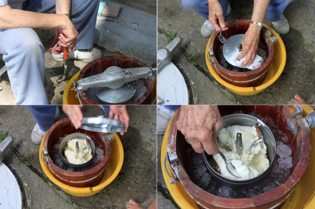 4 grandma hand crank ice cream