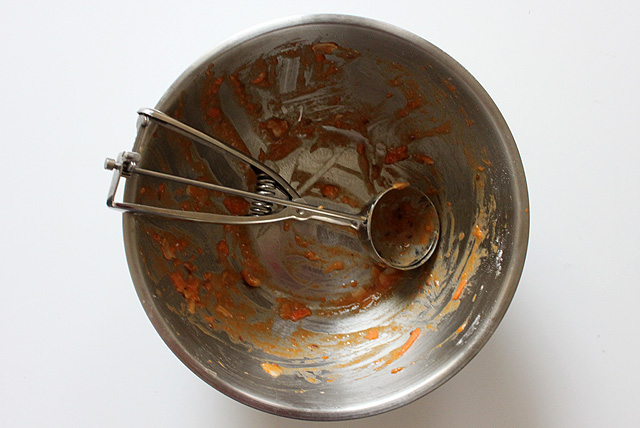 4 empty batter bowl with scoop