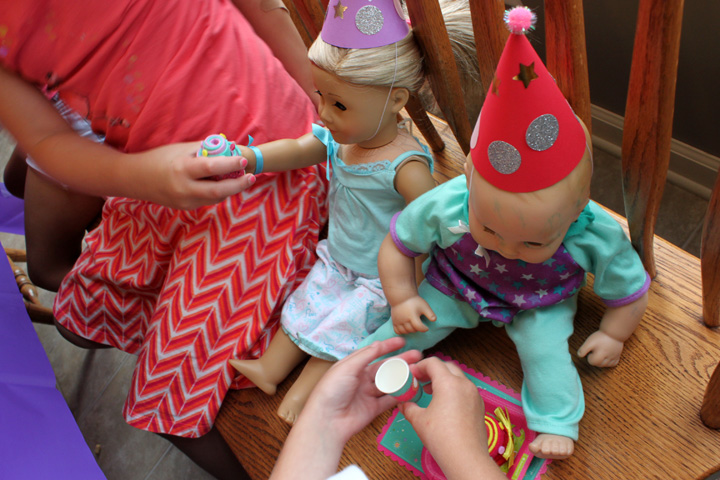 american girl party 7 birthday dolls eat