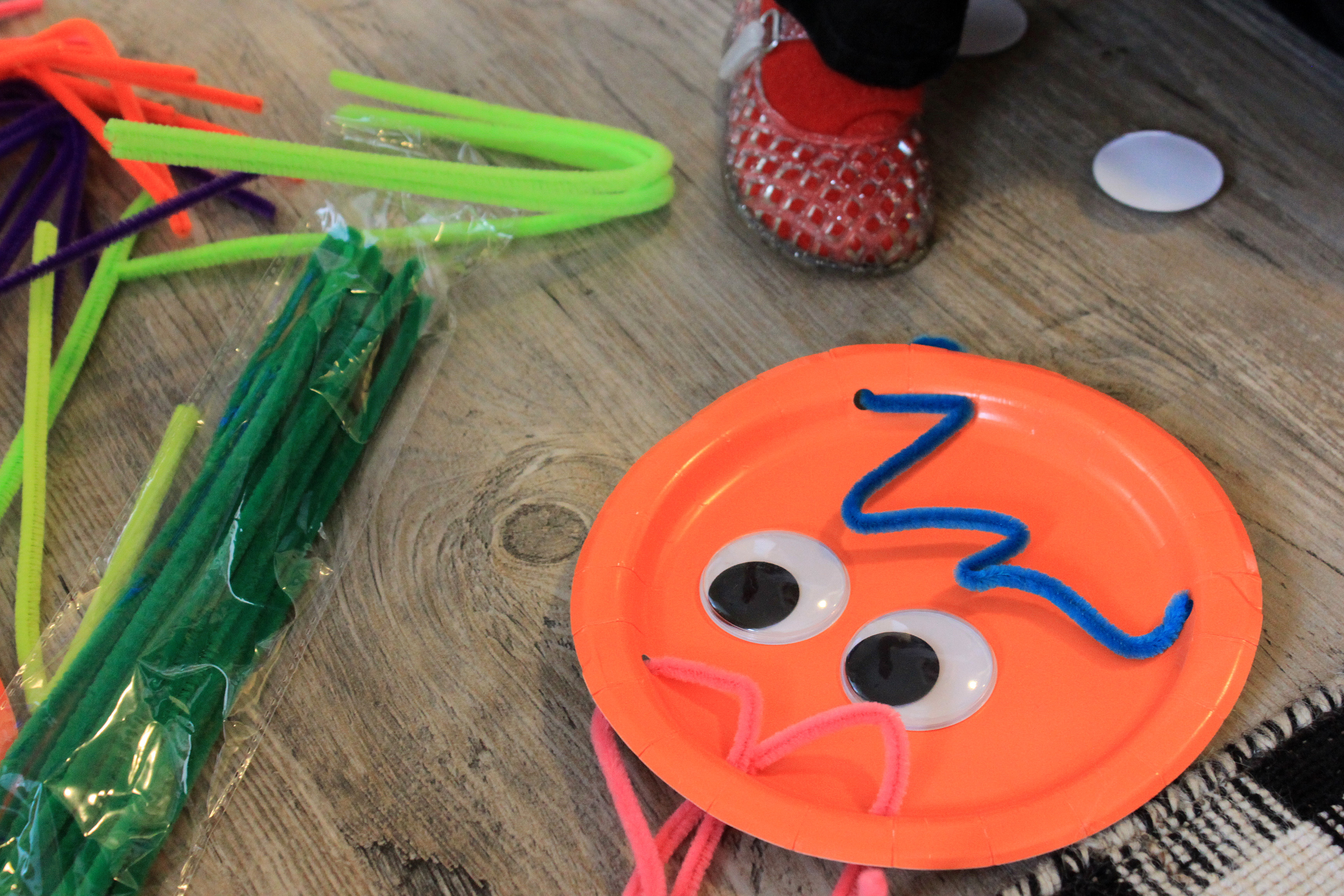 Pink Hair Pumpkin Plate Face